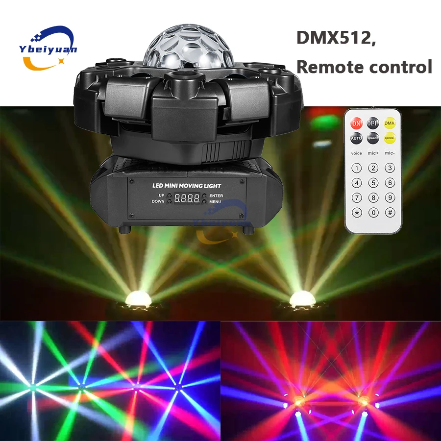 120W RGBW Beam Magic Ball Moving Head Light With DMX512 Remote Control Suitable for Disco DJ Stage KTV Bar Christmas Party Light