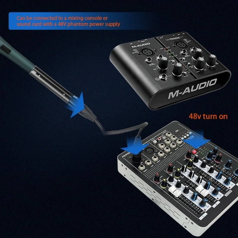 Amplificador microfone dinâmico profissional 48v, pré-amplificador microfone dinâmico com som fidelidade