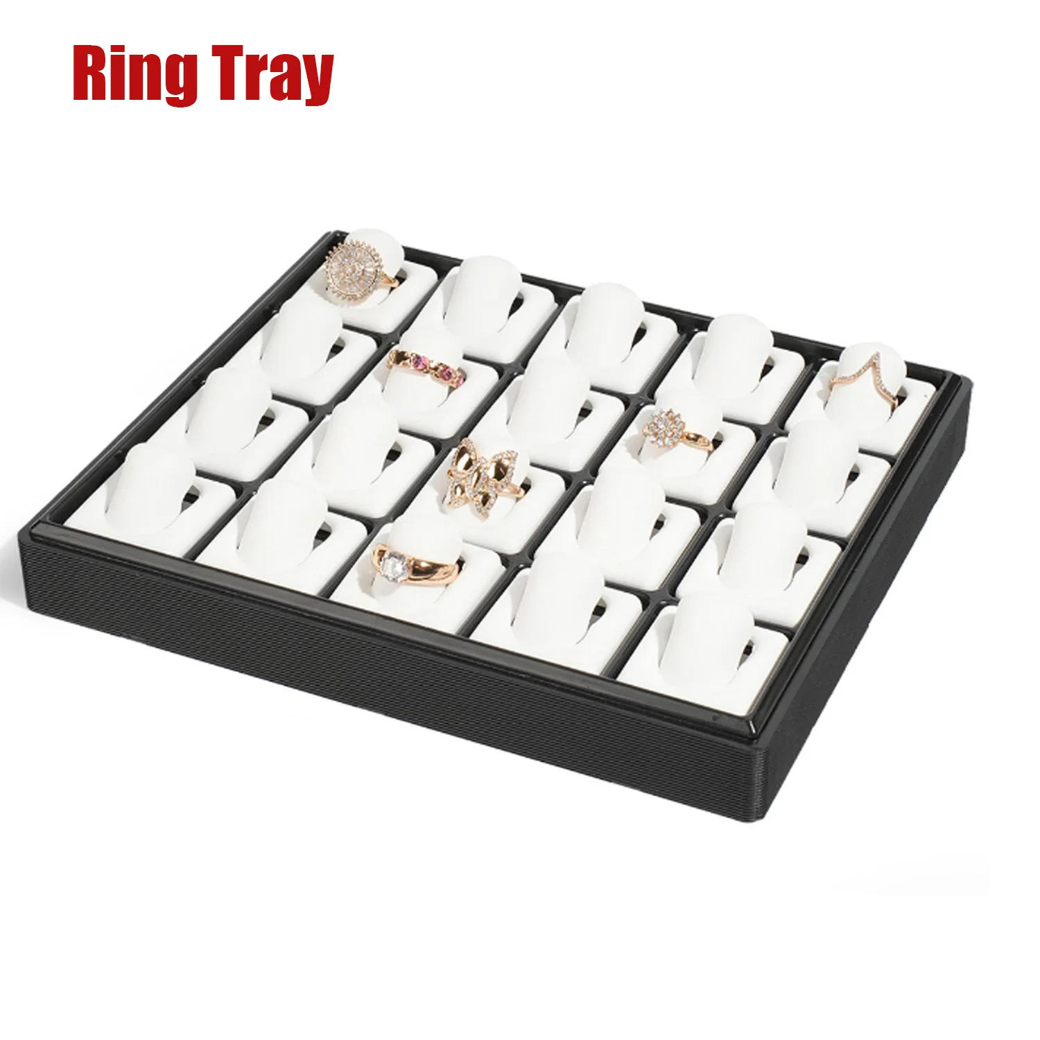 積み重ね可能なジュエリートレイ イヤリング ネックレス ブレスレット リング オーガナイザー ディスプレイ ストレージ ボックス