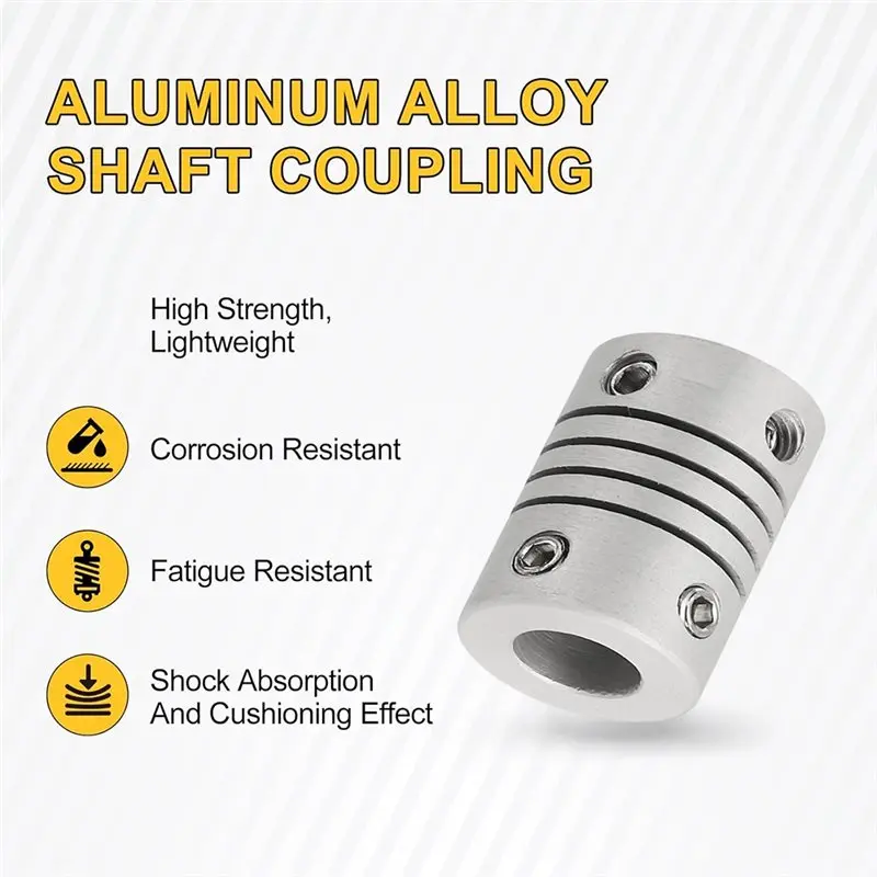 A25I-Aluminum Alloy Flexible Shaft Couplings 4Pcs, 3Mm To 6Mm Connector For 3D Printer CNC Machine Motors Guide D19 X L25mm