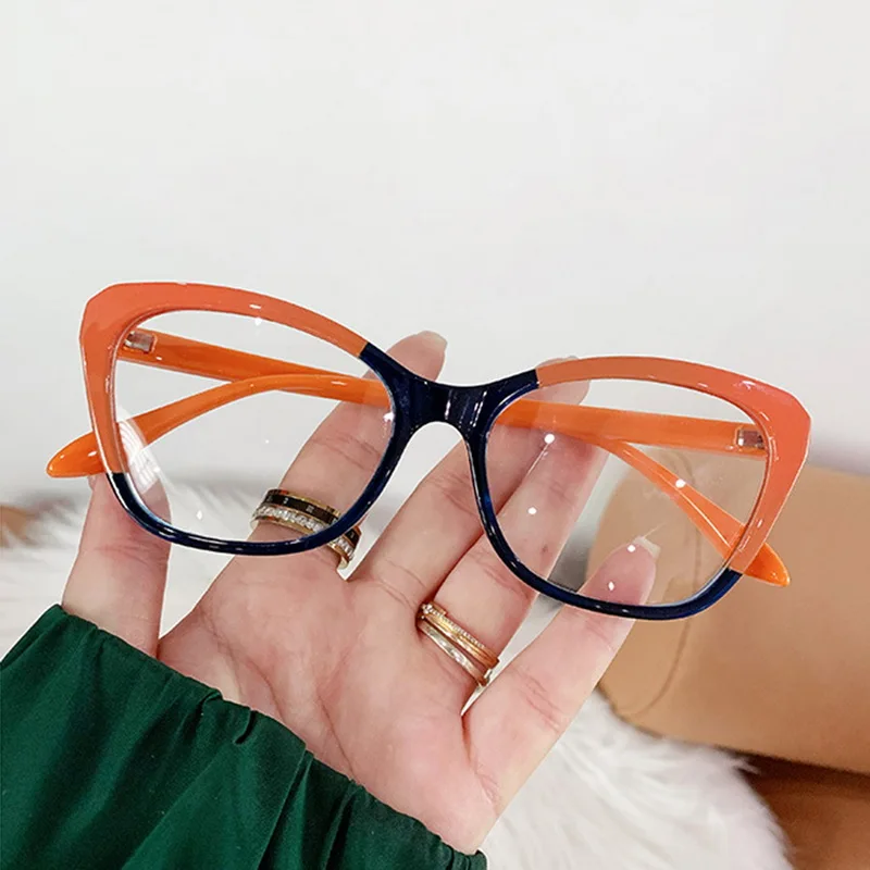 Mode Anti Blauw Licht Blokkerende Cat Eye Oculos Retro Hight Kwaliteit Frame Vrouwen Ovale Luxe Optische Computer Leesbrillen