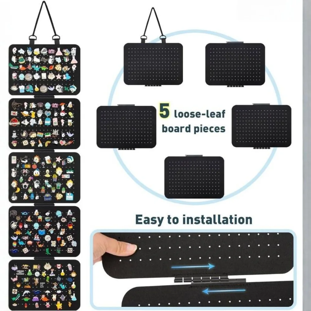 New Brooch Storage Hanging Bag Felt Display Tray Wall Mounted Display Hanging Bag Hole Shoe Accessory Storage Rack