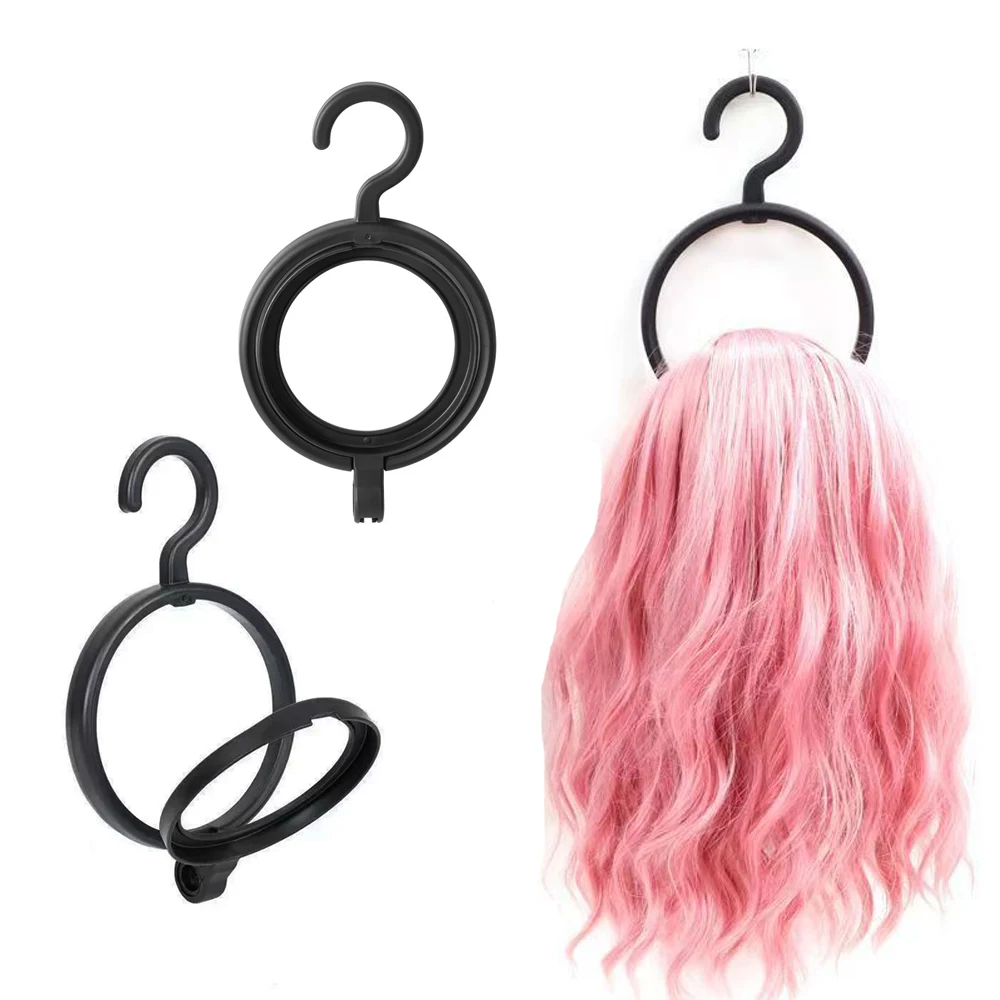 

Portable Plastic Wig Stand for Multiple Wigs - Drying Display Hanger in Black/White - Styling Tool for Haircare