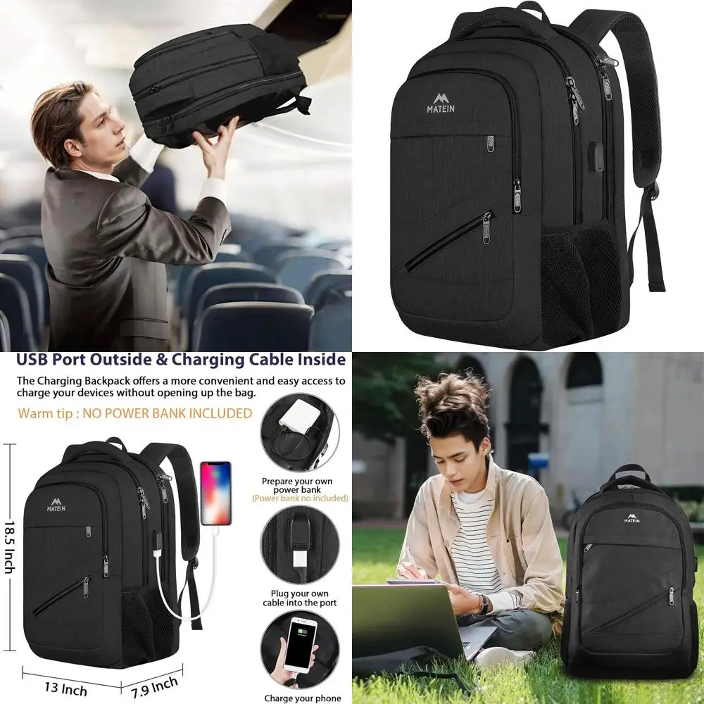 Mochila universitaria grande aprobada por TSA con compartimento para portátil para 17 cuadernos, resistente al agua, ideal para el trabajo y los viajes, Perfec