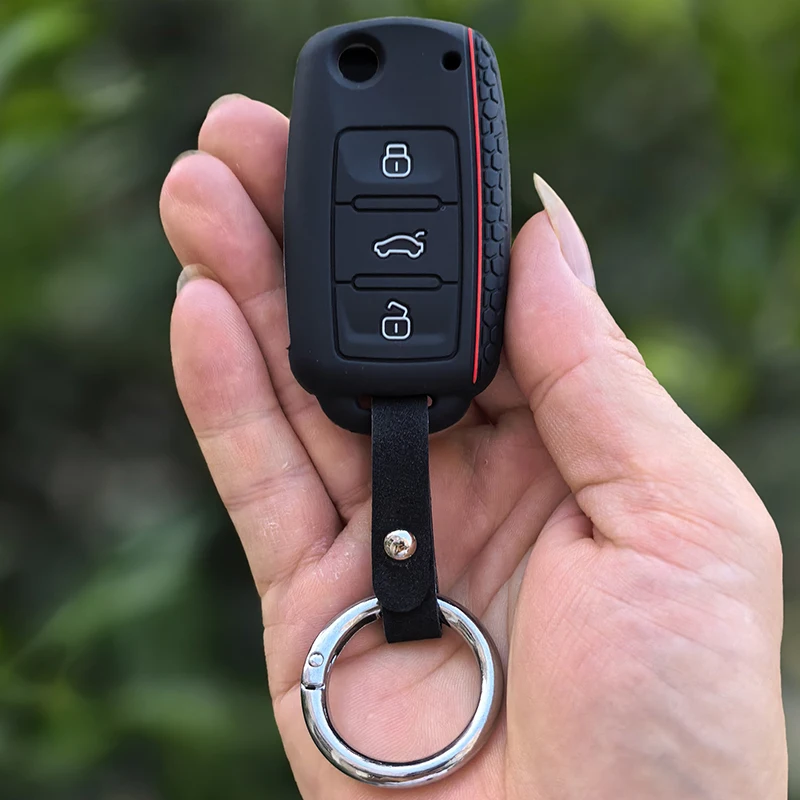 New Silicone Cover Case Protect Car Key Shell for Volkswagen Polo Passat B5 Golf 4 5 6 MK5 MK6 Eos Bora Beetle TSI Accessories view 5