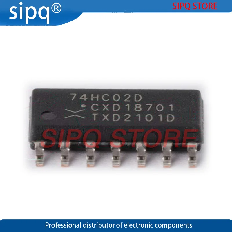 10PCS/LOT 74HC02D,653 2V~6V 2uA 4 15ns@6V,50pF NORGate SOIC-14 Gates NEW Original