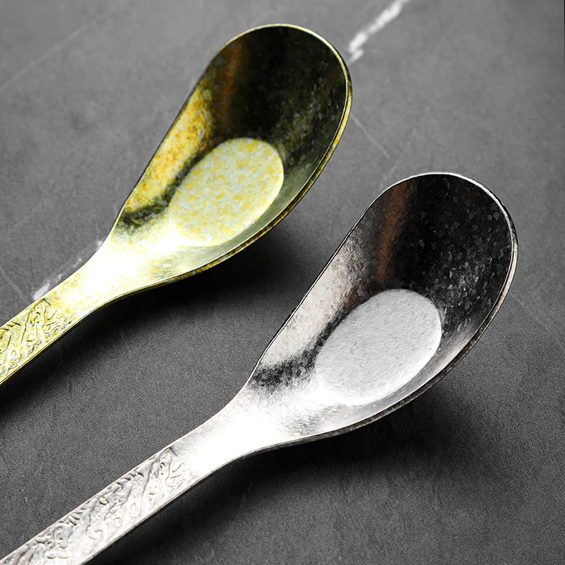 Titanium Long Handle Soup Spoon, Tableware Porridge Stew Sauce Deep-bowled Ladle Scoop Kitchen Cooking Utensils