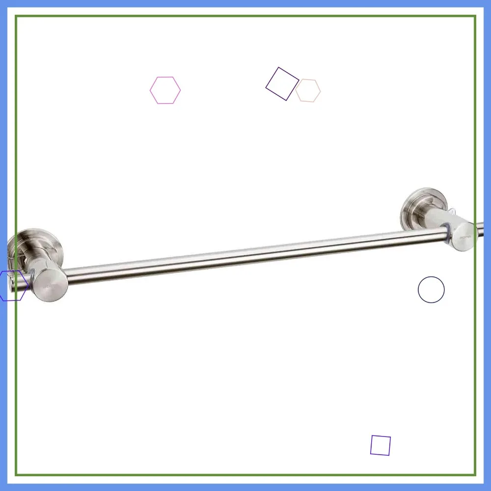 

24 Inch No Drill Suction Cup Towel Bar, Brushed Nickel Finish for Smooth Suraces