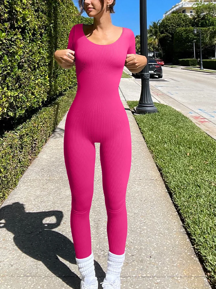 One Piece Women Yoga Jumpsuit Sports Seamless Sexy Shapewear Hip Lift Yoga Fitness Jumpsuit Workout running Cycling Wear Sets