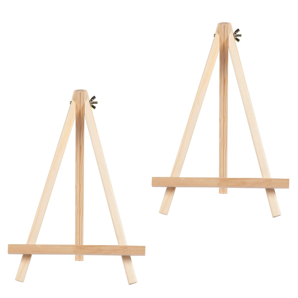 2 Pcs Easel Drawing Board Support Advertising Frame Mini Portable Painting Wood Photo Bracket Sketch Small Studio Home Decor