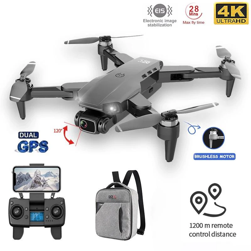 

New 4K HD GPS Drone Professional Dual Camera Aerial Stabilization Brushless Motor Foldable Quadcopter Helicopter RC 1200M