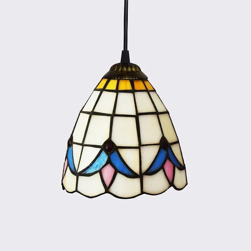 Art stained glass art restaurant bar counter aisle corridor balcony chandelier magnolia flower 15CM