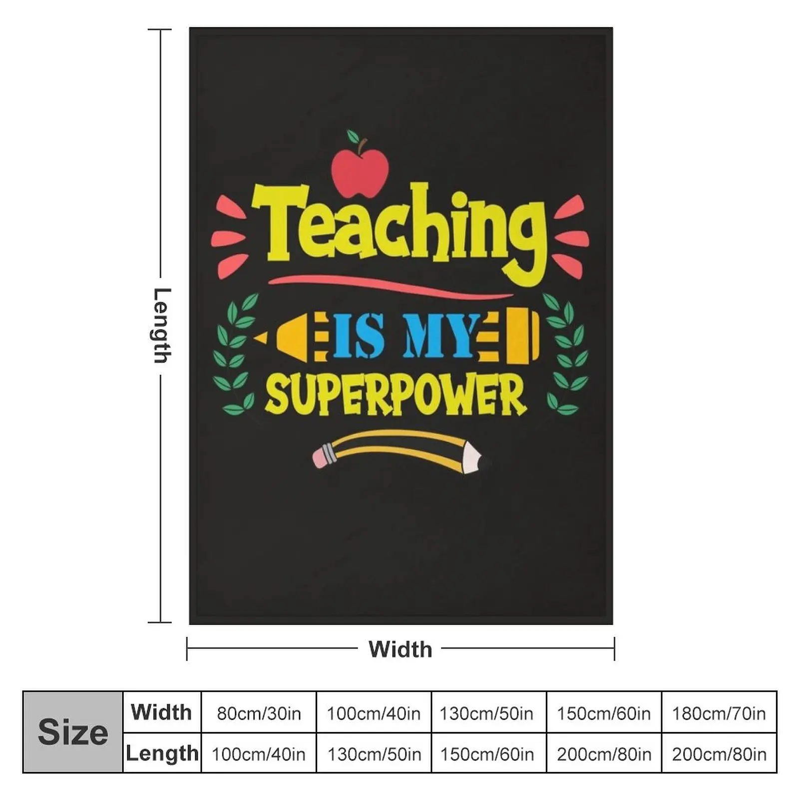 TEACHING IS MY SUPERPOWER Throw Blanket Polar for babies Personalized Gift Fluffy Softs Blankets