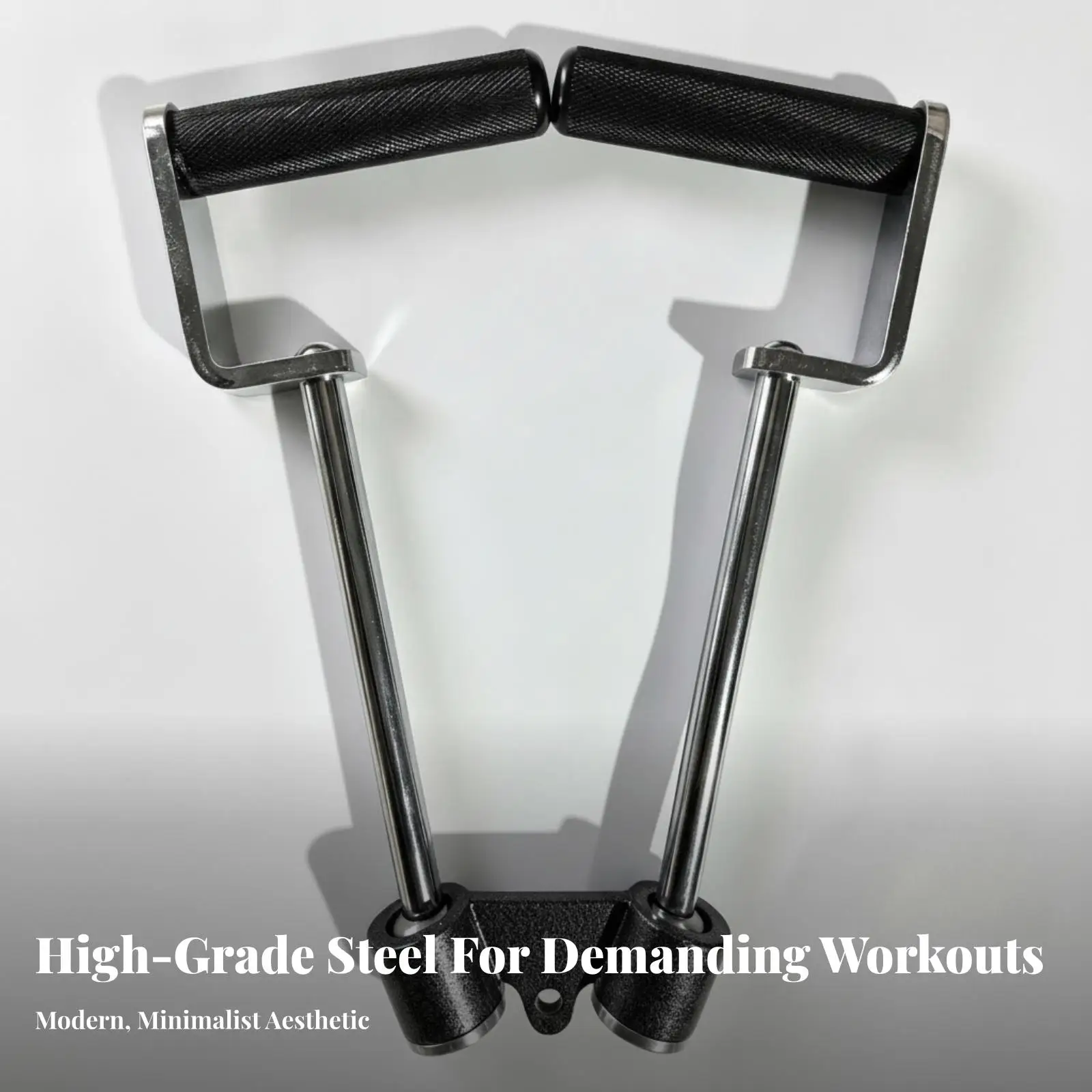 Rugged Steel Fitness Handle for Cable Pulley Gym Attachment with Non Slip Knurled Grip for Pull Up Bar Home Gym Machine Parts
