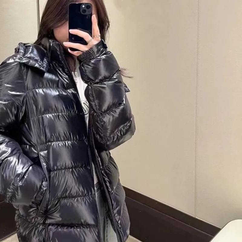 Осенне-зимний мужской и женский пуховик с капюшоном, теплая куртка с принтом букв, модная мужская куртка