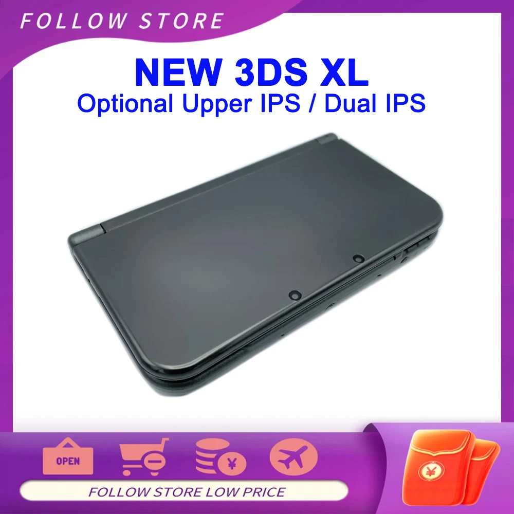 Refurbished NEW 3DS XL Game Console Hacked NEW 3DS XL Game Console with Homebrew / Optional Top IPS Dual IPS Screen Region Free