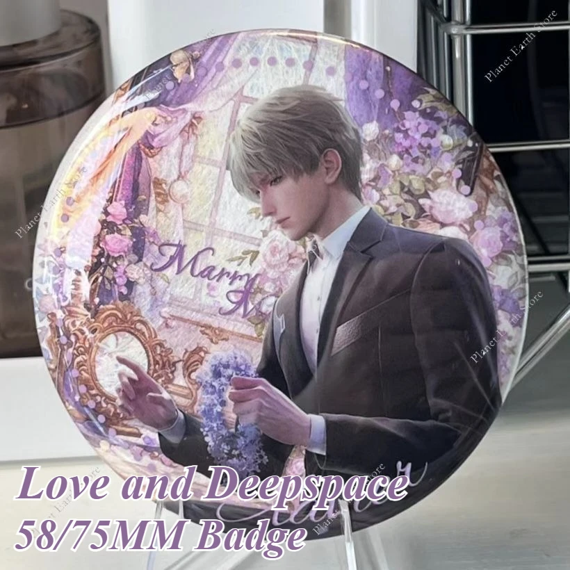 

2025 Game Love and Deepspace Sylus Rafayel Zayne Xavier Homemade Anime Badges 58/75MM Emblem Brooch Cosplay Cartoon Fans Gifts