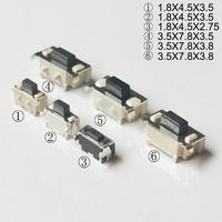 50PCS Phone Button Side push Micro Button light touch switch 2X4mm 3X6X3.5mm Momentary Tact Switch SMD PCB Mounting