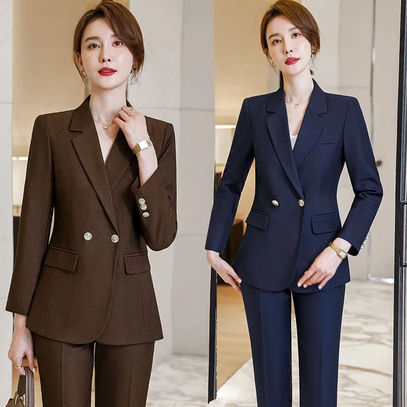 Coffee Color Suit Women's Autumn New High-Grade Business Wear Spring and Autumn Temperament Small Size Slim-Fit Suit Jacket