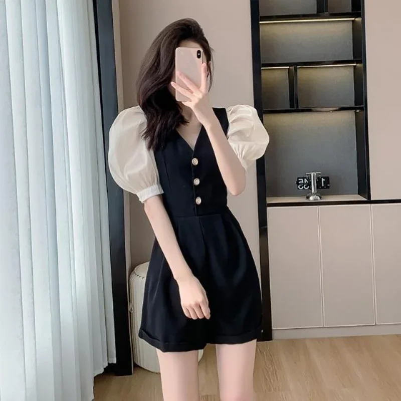 Female Shorts Korean Style New In Women\'s Short Sets 2 Pieces Summer Casual Matching Light Chic and Elegant Novelty Outfit Full