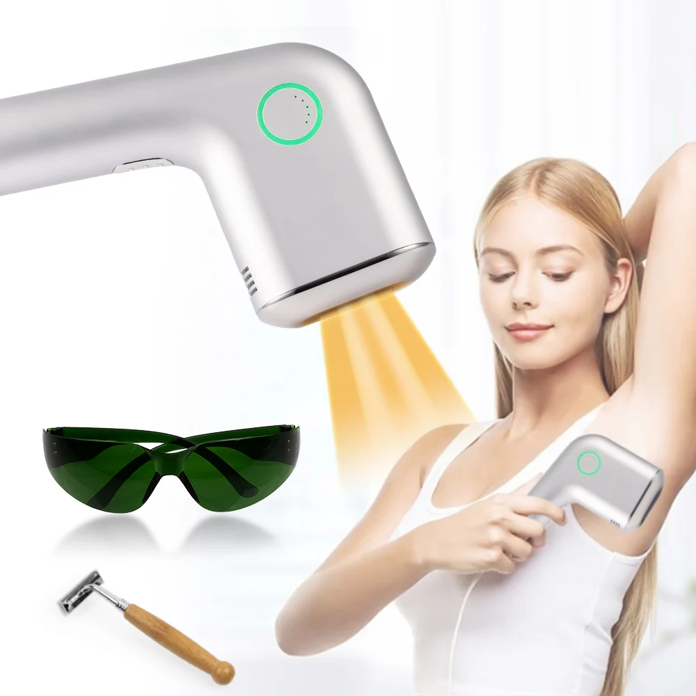 2023 New Sapphire Ice Cooling Portable Hand Held IPL Hair Removal Epilator for Home Use