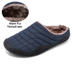 Pantufas masculinas quentes e antiderrapantes de algodão, com pelúcia plus de 37 a 47, para casa, pantufas de quarto unisex