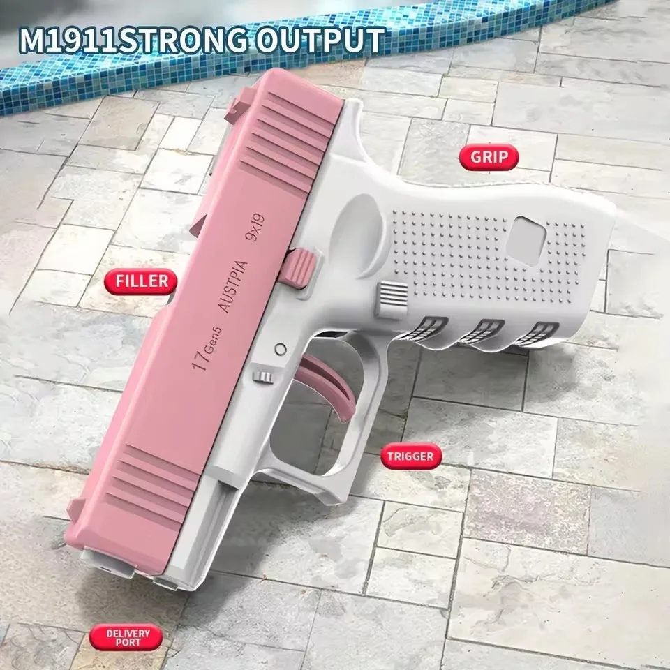 夏ミニ水鉄砲非電動ピストル高圧全自動射撃水ビーチおもちゃの銃子供少年少女大人