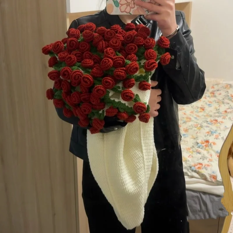 بطانية باقة الورد، بطانية نهائية منسوجة يدويًا، بطانية زهرة الجرس الزرقاء، بطانية كروشيه يدوية