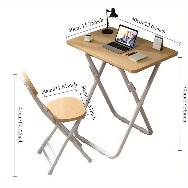 

1pc Folding Table Small Computer Table Study Balcony Multifunctional Desk