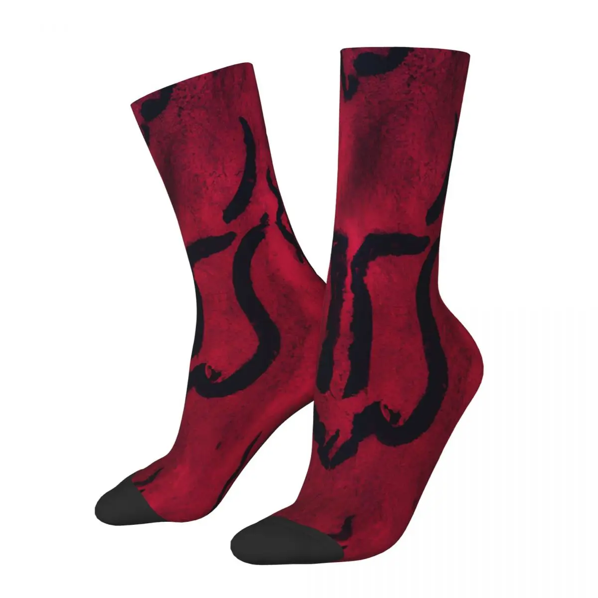 ILLUSTRATION Satan Socks Male Mens Women Winter Stockings Polyester