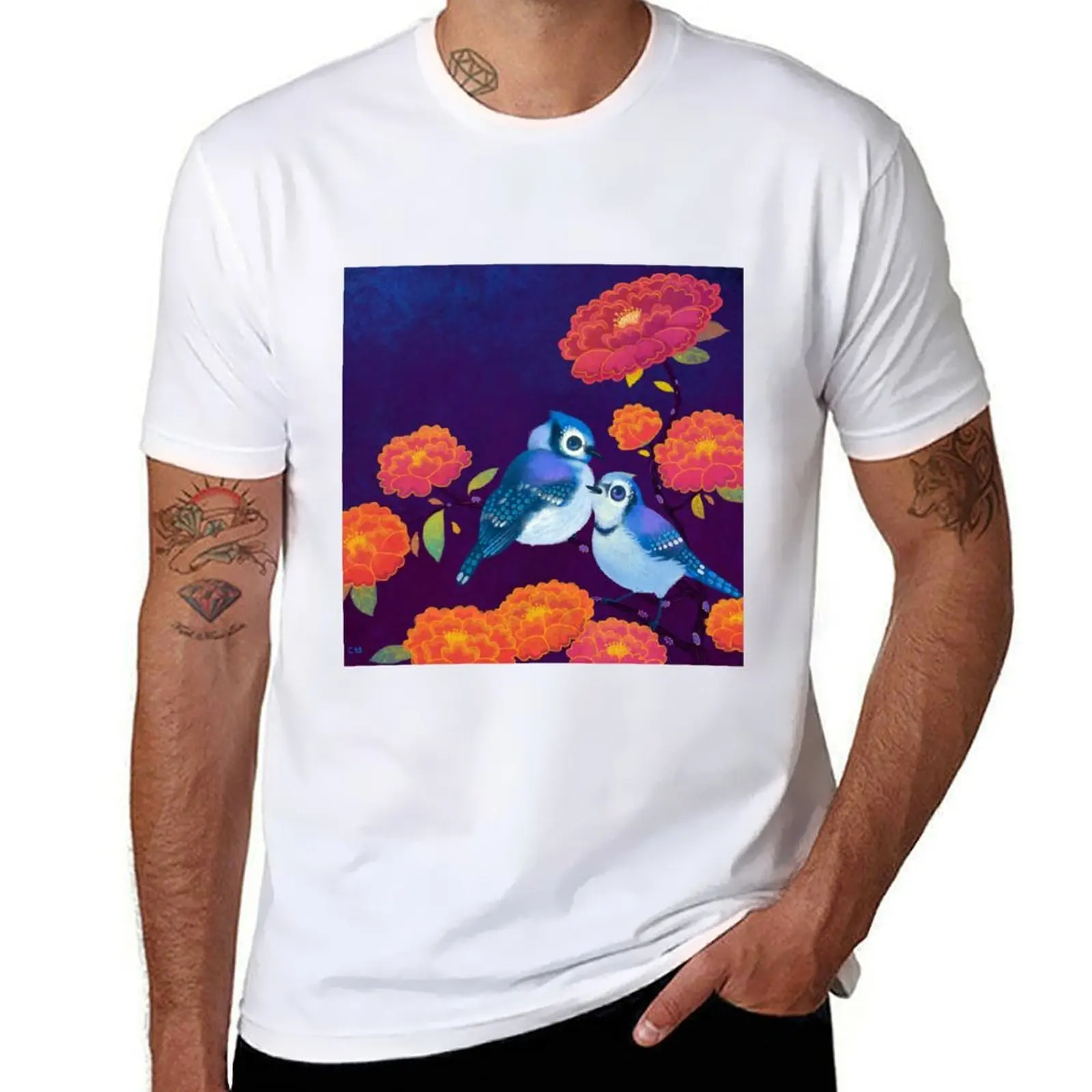

Bluejay T-Shirt Casual All Match Tee Shirt for Men