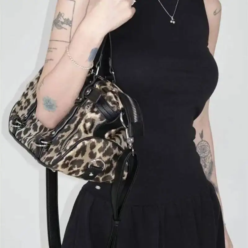 Bloom Hot Girls Pink Y2k Handbag Purse Women High Street Nylon Casual Crossbody Ladies Haruku Aesthetic Shoulder Bags