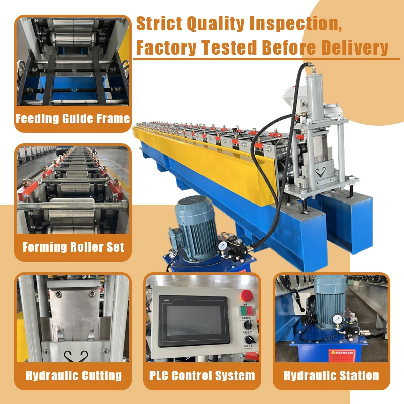 High definition and high precision special light steel forming machine, custom shaped metal stud and rail rolling machine