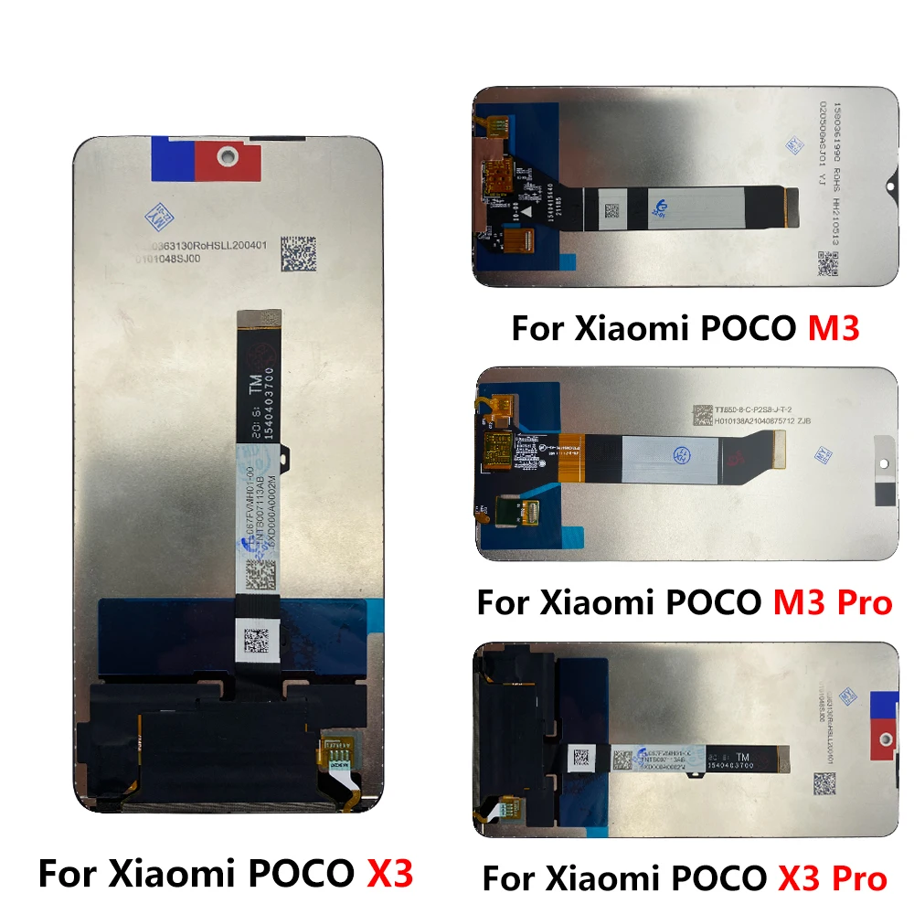 NEW Tested For Xiaomi Poco M3 X3 Pro F1 Redmi 9T Note 7 Pro 8 9 9S 10 5G LCD Display Screen Touch Panel Digitizer no frame