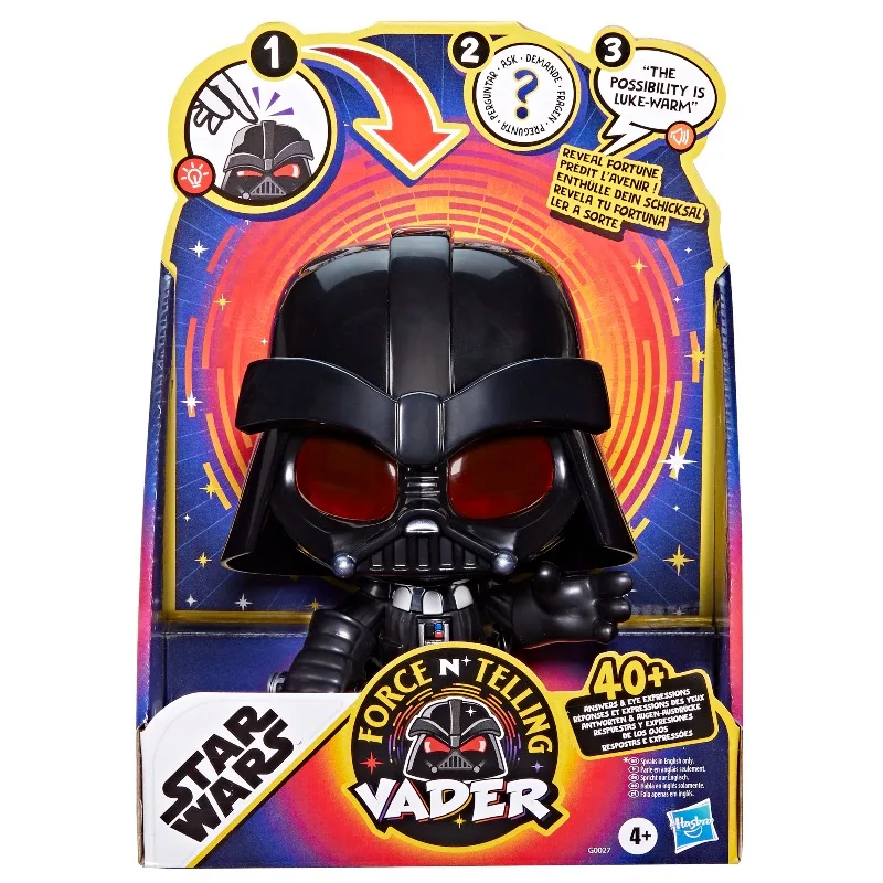 Hasbro Original Star Wars ForceNTelling Darth Vader Q Edition Action Figure Toys for Boys Girls Gift Collectible Model Ornaments