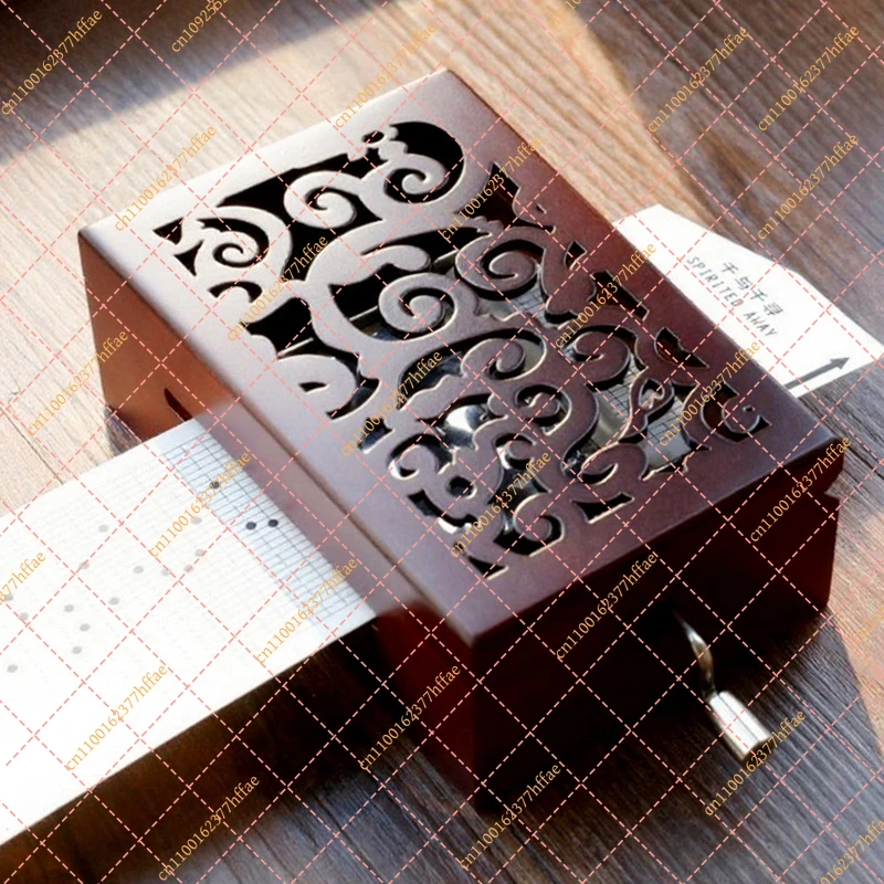 15/30 Note Hand-Cranked Paper Strip Music Box, Vintage Wooden DIY Melody Maker, Creative  Craft  Gift
