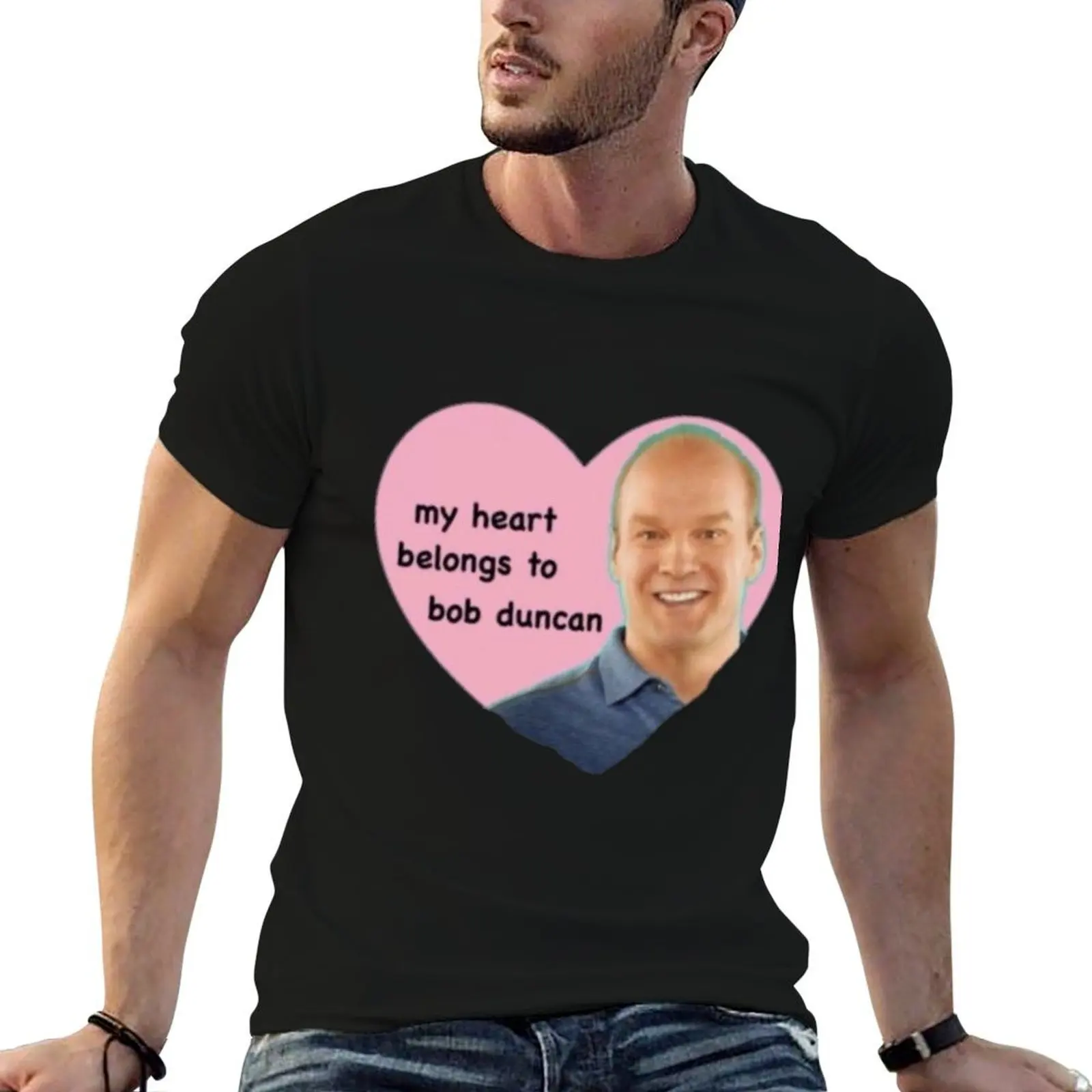

bob duncan heart meme T-Shirt t shirt man casual t shirt man designer man t shirt summer T-shirt