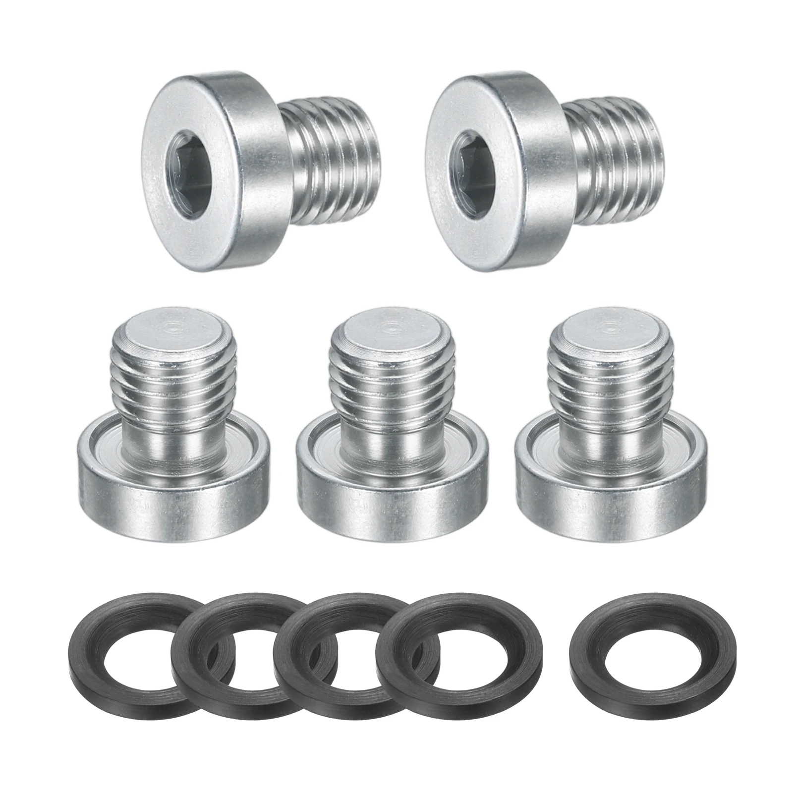3/5/10Pcs 304 Stainless Steel Pipe Plug Hex Inner Socket with Washer M8M10 M12M14 M16 M18 M20 M22 M24 M26 M27 Male for Industry