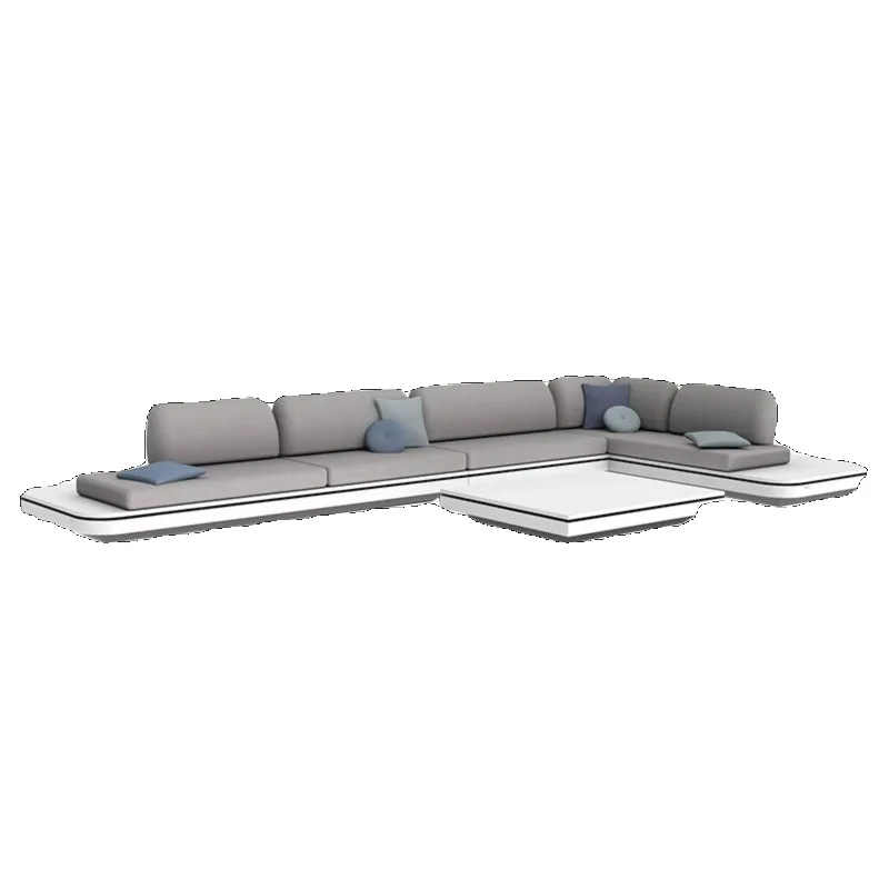 

Sofa Open-air high-end villa courtyard model room Outdoor sofa Sunscreen waterproof aluminum