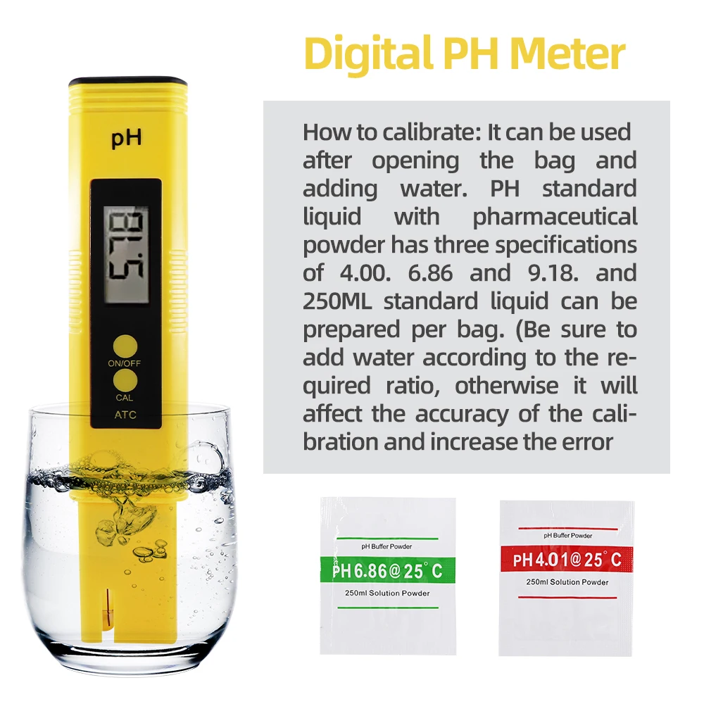 

F9 PH Meter 0.01 High Precision for Pet Water Quality Tester with 0-14 Measurement Range Suitable Aquarium Swimming Pool