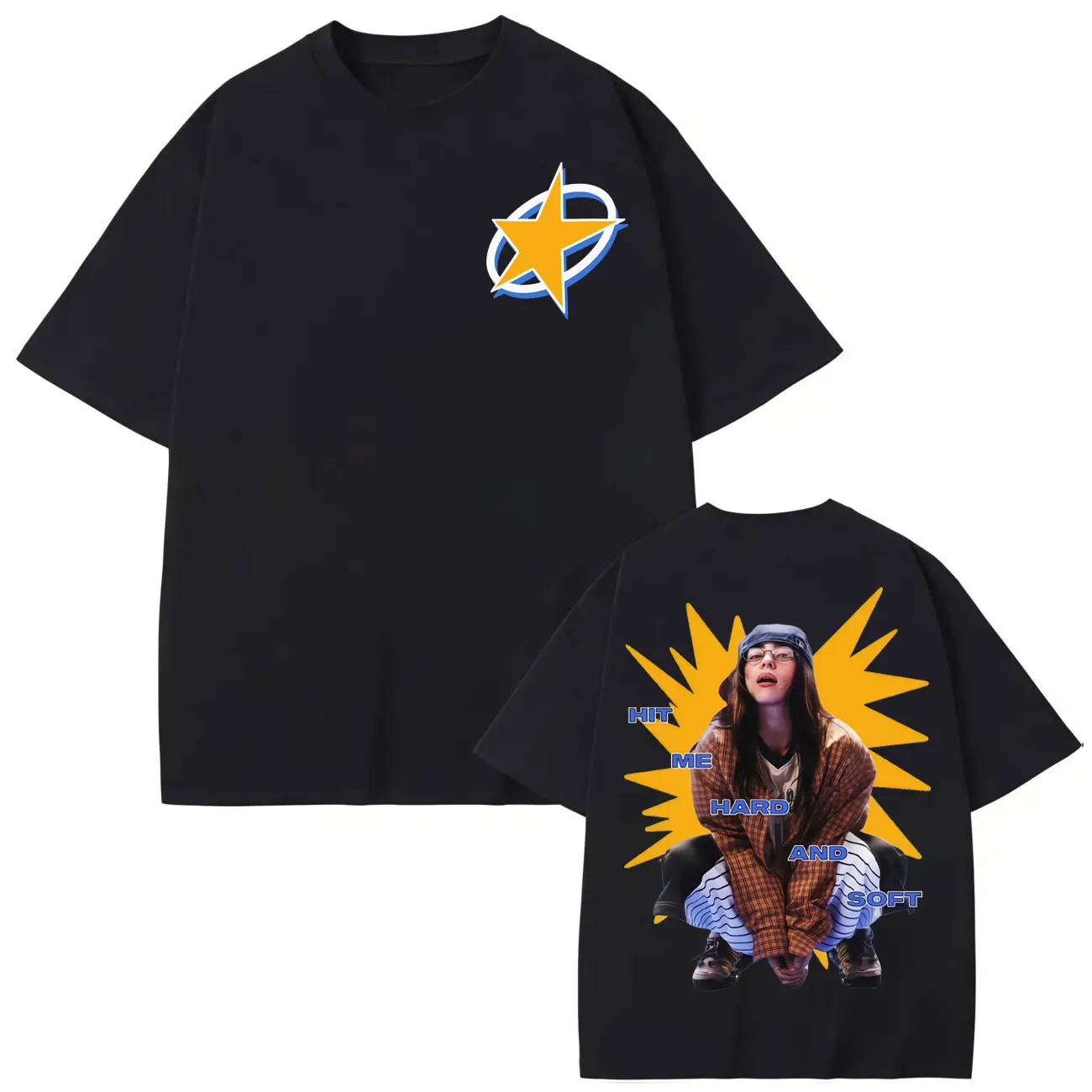 

Hit Me Hard and Soft Tour 2025 Double Sided Graphic T Shirts Fashion Y2k Short Sleeve T-shirt Men Women Casual Cotton T-shirts