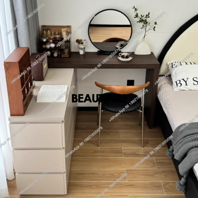 

Luxury Modern Wood Vanity Tables Mirror Nordic Dresser Unique Vanity Tables Seating Storage Schmink Tisch Home Furniture
