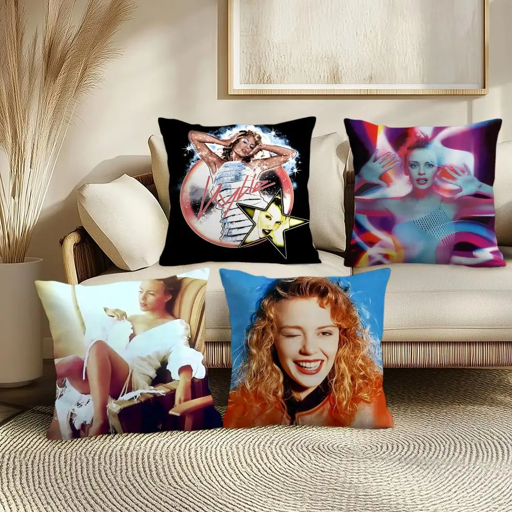 

Чехол для подушки K-kylie Minogue, мягкий коротковорсовый плюш, гладкая уютная текстура, эстетичный чехол для подушки, декор для дома