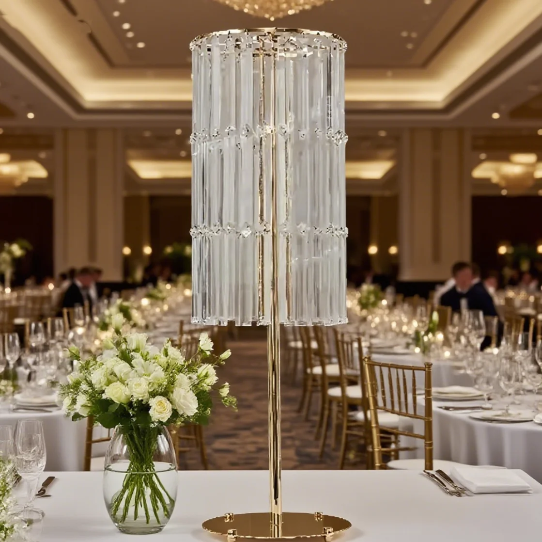 

90/110см 5-20шт. | Прозрачная акриловая подставка для цветов, золото | Элегантная центральная часть свадебной вечеринки | Декор стола Держатель вазы Декор событий