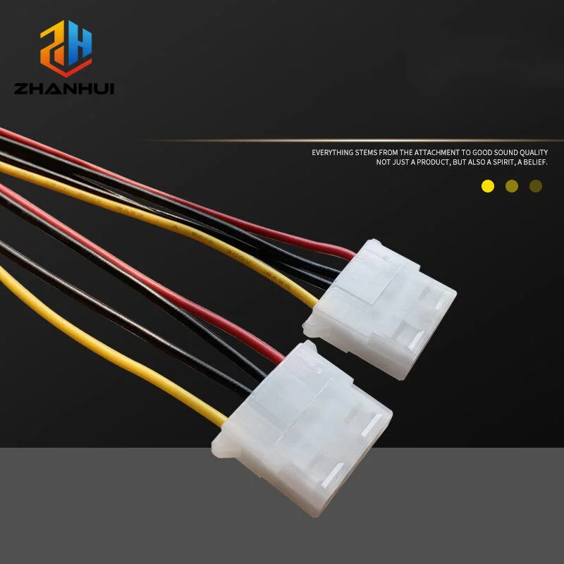 4Pin Molex Power Y Splitter Cable (1/2/5 Pcs) - Male to Dual Female PC Power Extension Cord for PC Build, HDD, SSD & Case Fans