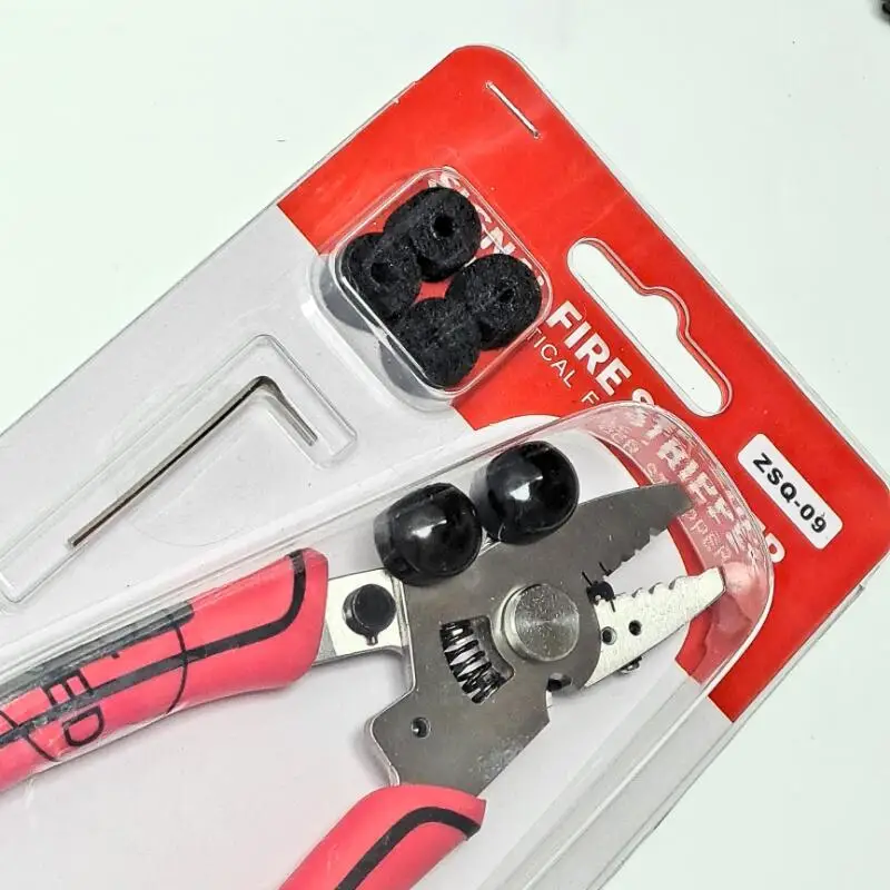 Signal Fire ZSQ-09 9-in-1 Fiber Optic Stripper Pliers All-in-One Miller Clamp with Kevlar Scissors FTTH Cable Stripping Work
