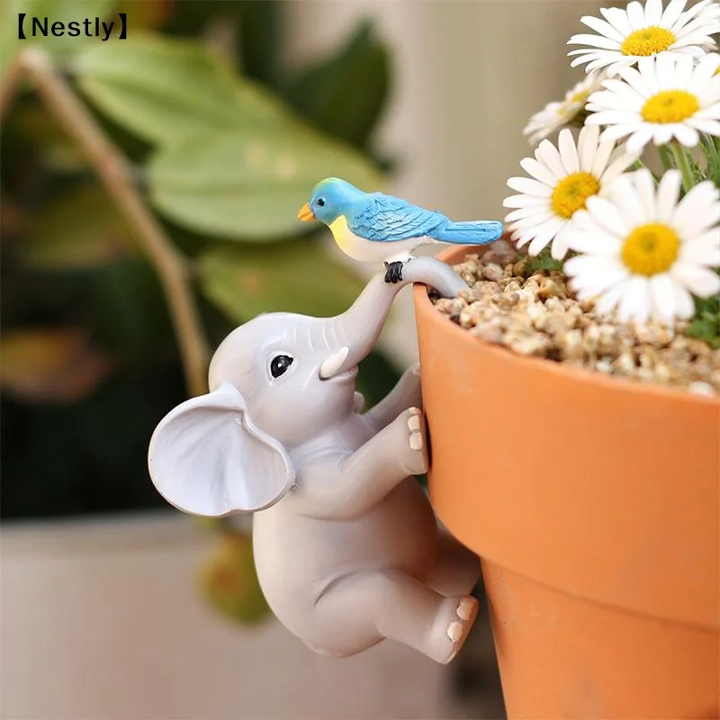 Elephant Pot Hugger For Planters Climbing Elephant Flower Pot Hugger, Hanging Plant Decoration For Pots  Plant Pot Decor〔Nest〕