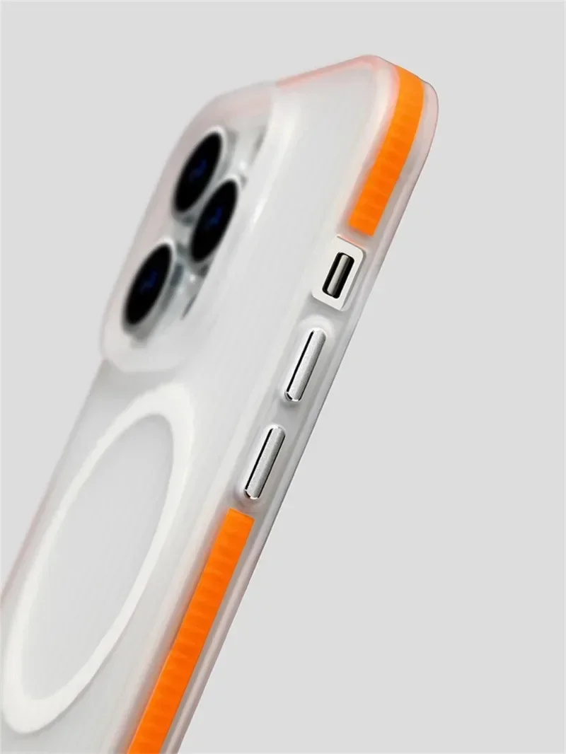 Corrugated Pattern For Magsafe Magnetic Wireless Charge Case For iPhone 16 15 14 12 13 Pro Max Plus Non-slip Hard PC Matte Cover