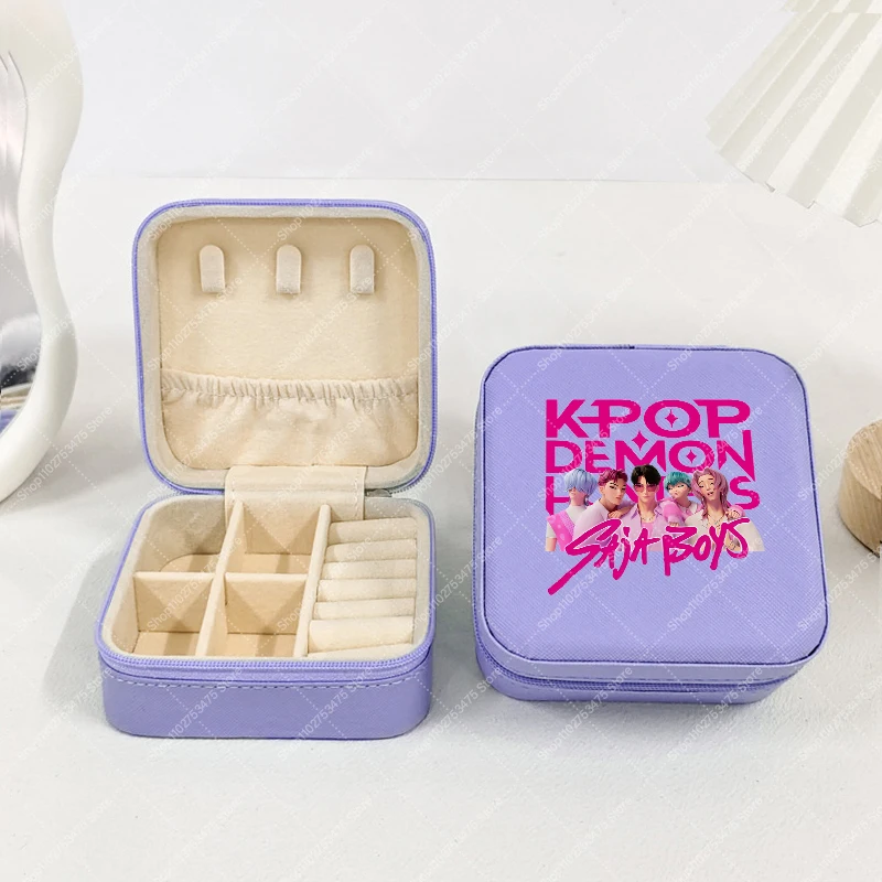 KPop شيطان الصيادين النساء صندوق تخزين المجوهرات أنيمي قلادة حلقة دبابيس سوار أقراط المنظم الحاويات هدايا عيد الميلاد 2026