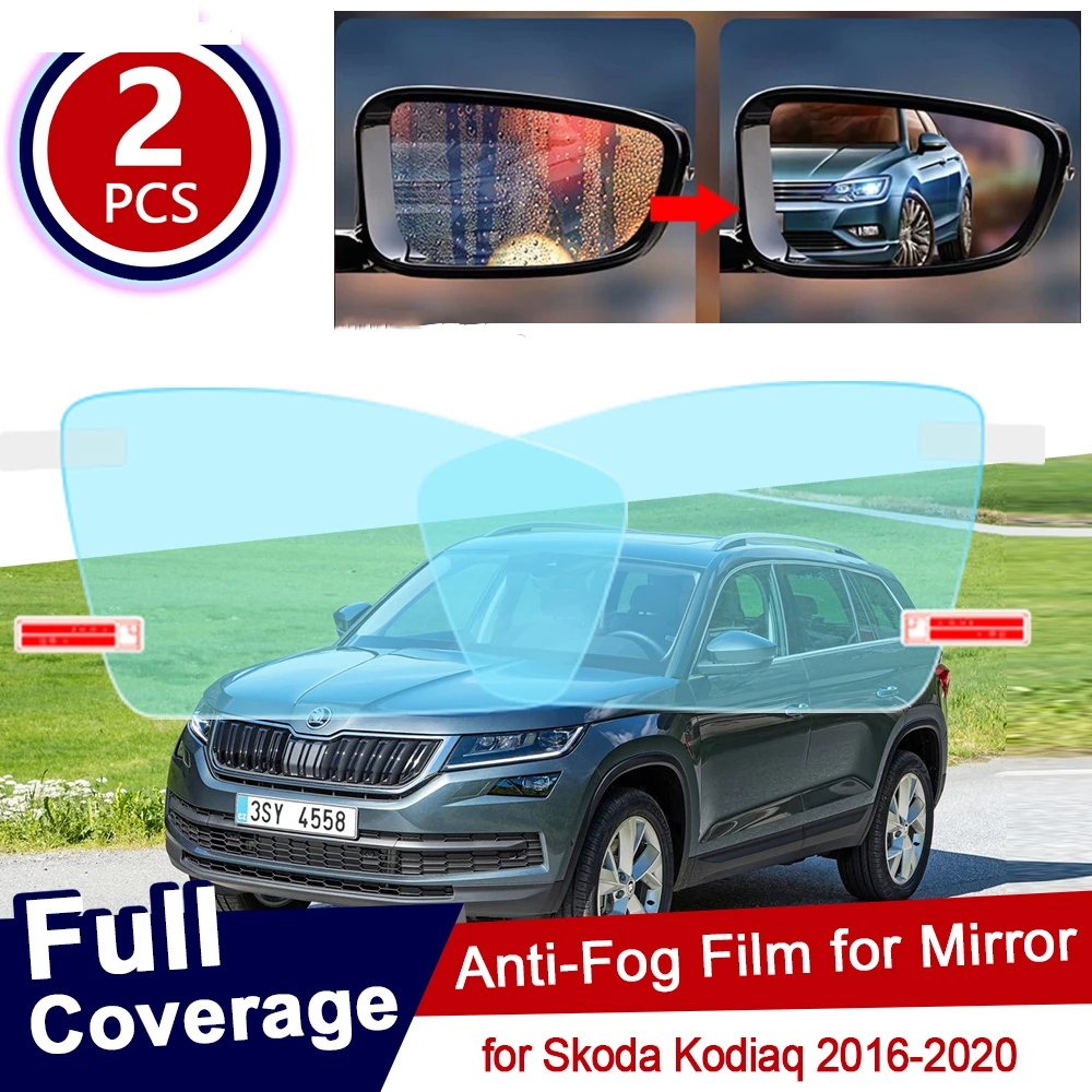 Full Cover Anti Fog Film Rearview Mirror Protective Rainproof Clear Anti-fog Films Car Accessories For Skoda Kodiaq 2016~2020